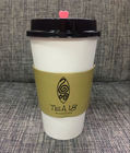 Café quente da luva do copo de papel com cores da impressão deslocada de Flexo do logotipo várias