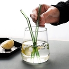 Vidro amigável de vidro de Eco das palhas do Borosilicate do GV que bebe Straw Set