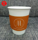 O copo de café quente do papel da bebida Sleeves a cor completa de Cmyk do chá de Boba do café da bebida
