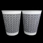 Impressão reciclável descartável impressa logotipo de Flexo dos copos de café do papel da ondinha do copo de papel