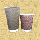 Impressão reciclável descartável impressa logotipo de Flexo dos copos de café do papel da ondinha do copo de papel