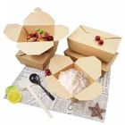 Projete a caixa reciclada do alimento da refeição de Kraft Paperfolding da caixa a cópia afastada de papel