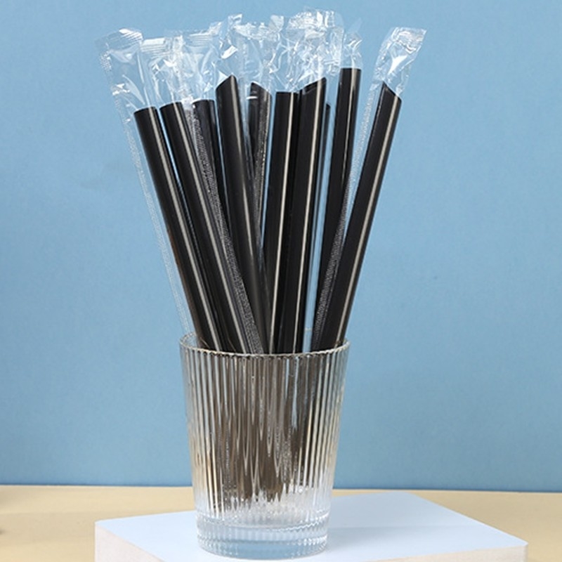 Palhinhas de plástico e papel flexíveis e ecológicas 100 quantidade para o seu negócio