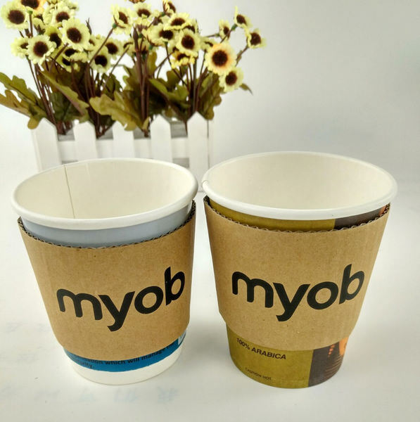Porta-Copas de Bebidas Personalizáveis Cartão Kraft descartável Caixa de chá de café com logotipo da marca