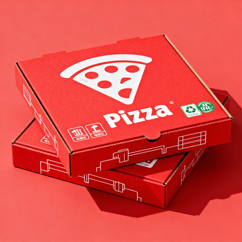 Caixas de pizza ¥ 7, 8, 9, 10, 12 polegadas Caixas descartáveis de embalagem de pizza Kraft, recipientes para pizza de papel de alumínio