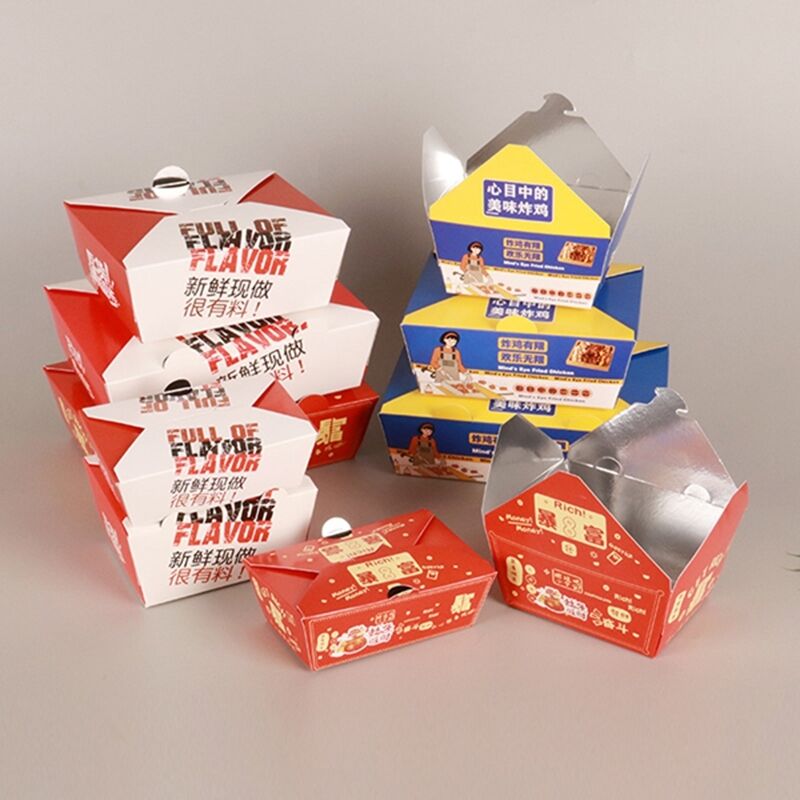 Caixas de Frango Pop-Up Comerciais – Embalagens para Viagem Resistentes à Gordura para Frango Frito, Asas, Coxas e Escalopes (Atacado)