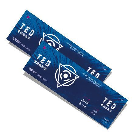Papel de Ingresso Personalizado em Leque / Dobra Z com Holograma e Design Hot Stamped, Vouchers de Segurança Impressos em Offset, Cupons Perfurados, Vouchers de Ingresso Promocional