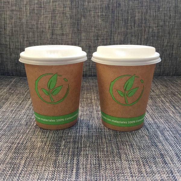 Tampas biodegradáveis do copo do Pla, tampas reusáveis do copo 80mm 90mm para copos de café de 8oz 12oz 16oz