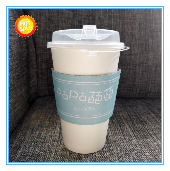 Mão de taça de papel ecológica e acessível com resistência ao calor e design de botão