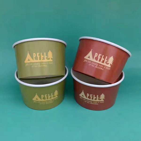 Os copos seguros do gelado do papel 16oz do alimento com tampas dobram o escape revestido Pe - resistente