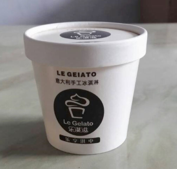 Bacias descartáveis para o gelado com tampa, Pe de papel das cubas do gelado revestido