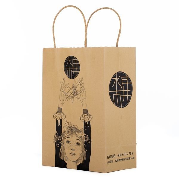 Sacos de compras de empacotamento dos sacos do costume do papel de embalagem Com o tamanho personalizado reciclável