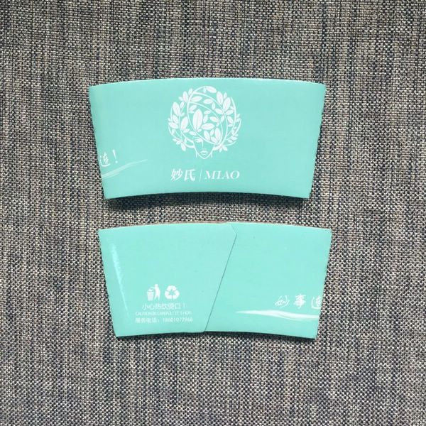 Revestimento quente da luva do copo de papel da bebida para a cor completa personalizada café do Oem Cmyk do Odm do tamanho