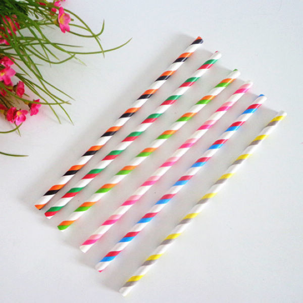 Bebida descartável colorida feita sob encomenda das palhas plásticas e de papel biodegradável