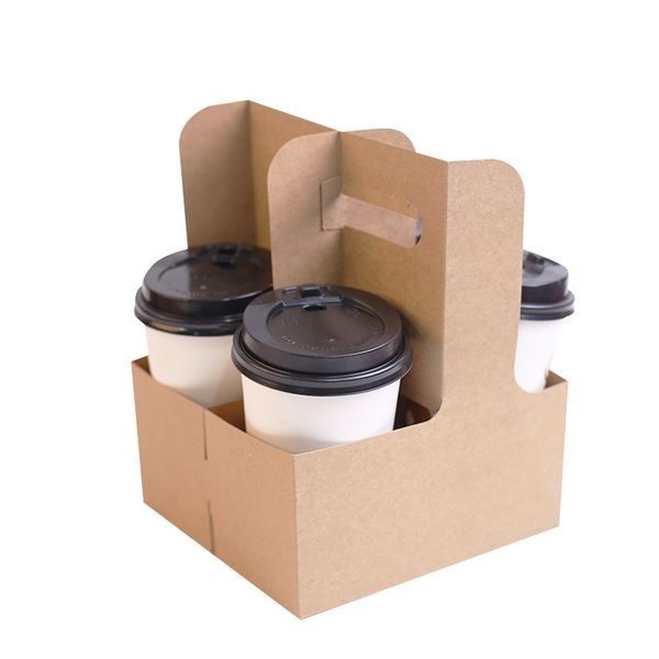 Kraft leva embora o suporte do portador do copo de café para 2 copos 4 copos do tamanho de Customzied