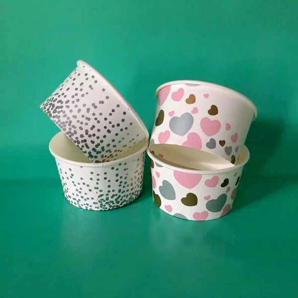 250ml Volume de Papel Gelado Copo 230g-380g Gsm Ideal para servir delicioso sorvete