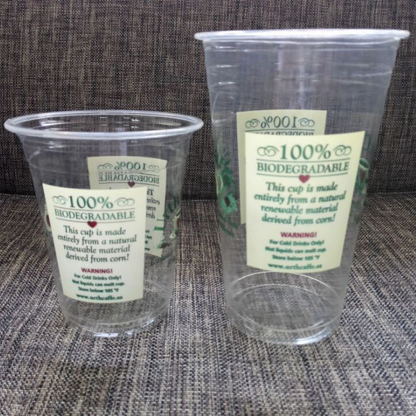 O milho baseou os copos do PLA biodegradáveis e os utensílios de mesa Compostable 12oz 16oz 20oz