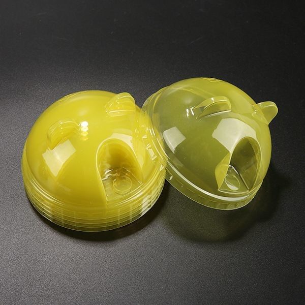 Forma plástica material do urso da tampa do copo dos PP resistente ao calor com furo de X para palhas