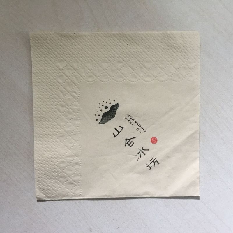 100% biodegradável simples 2 Ply Papel de tecido de uso único / Pequenas toalhas de papel de tecido 33cm x 33cm