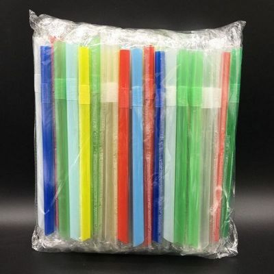 palhas bebendo plásticas coloridas de 0.6*23cm para lojas de Boba